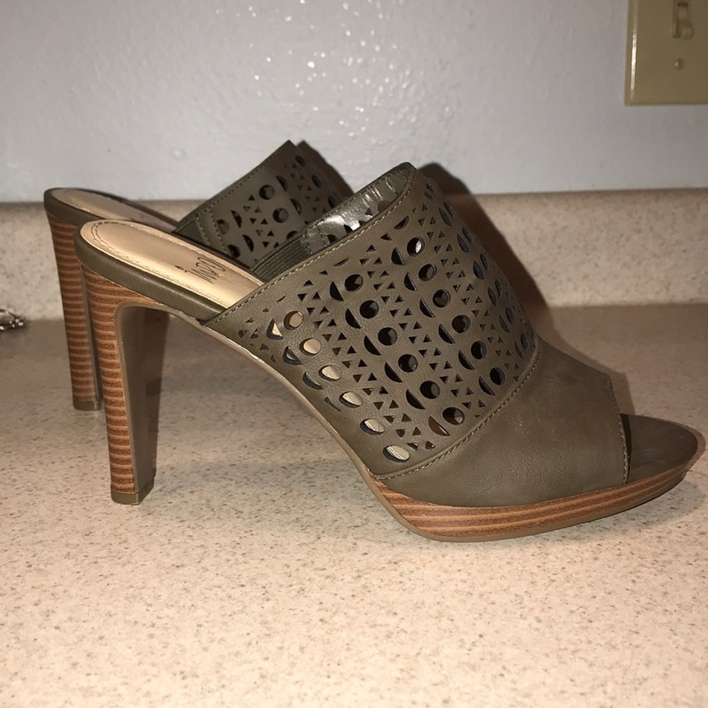 Olive green heels